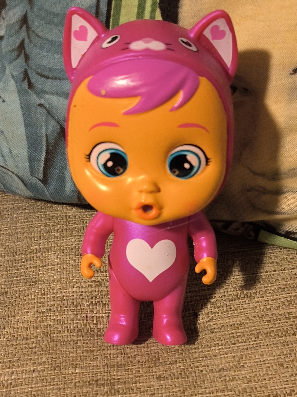 Pink Heart Cat Baby Doll - Kids Toy